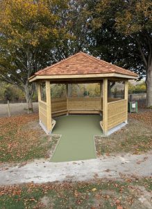 Sports Pavillion in Freeman Field Gotherington